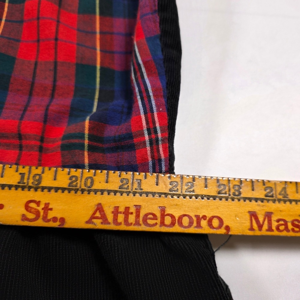 Vtg Disney Winnie the Pooh Plaid Corduroy Jumper Dress XXL 90s Christmas Holiday - Picture 6 of 13